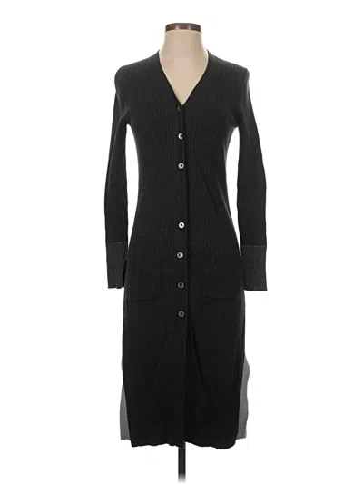 Pre-owned Michael Stars Cardigan Sweater In Black