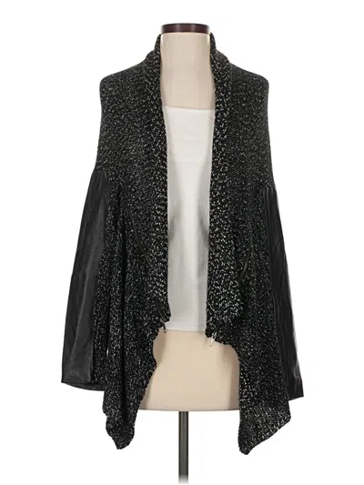 Pre-owned Michael Stars Cardigan Sweater In Black