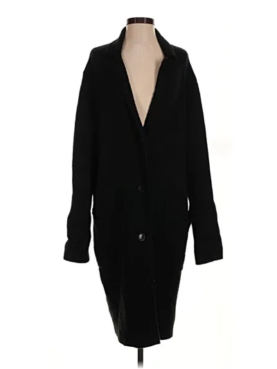 Pre-owned Michael Stars Cardigan Sweater In Black