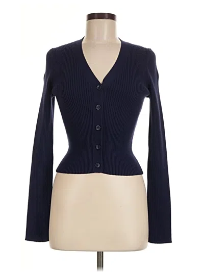 Pre-owned Michael Stars Cardigan Sweater In Blue