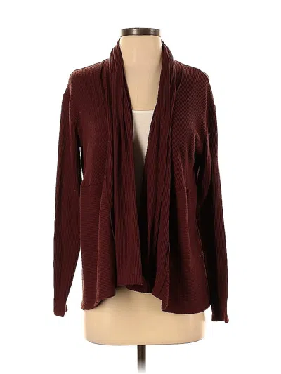 Pre-owned Michael Stars Cardigan Sweater In Burgundy