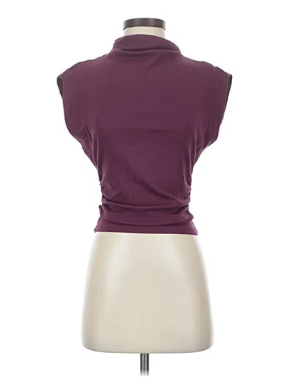 Pre-owned Michael Stars Cardigan Sweater In Burgundy
