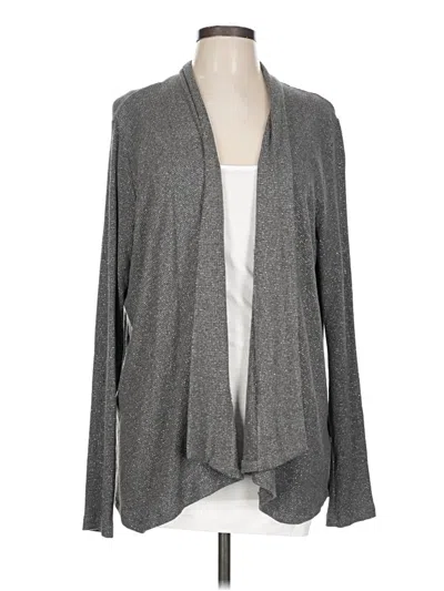 Pre-owned Michael Stars Cardigan Sweater In Gray