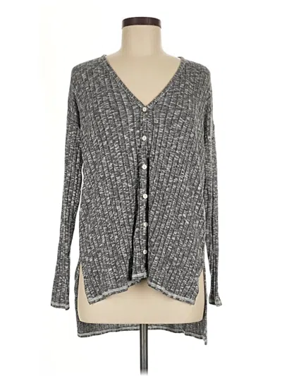 Pre-owned Michael Stars Cardigan Sweater In Gray