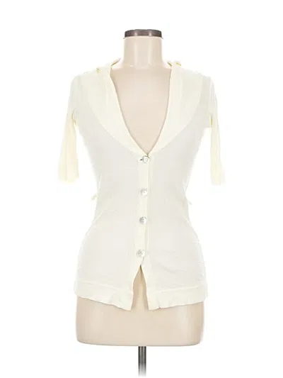 Pre-owned Michael Stars Cardigan Sweater In Ivory