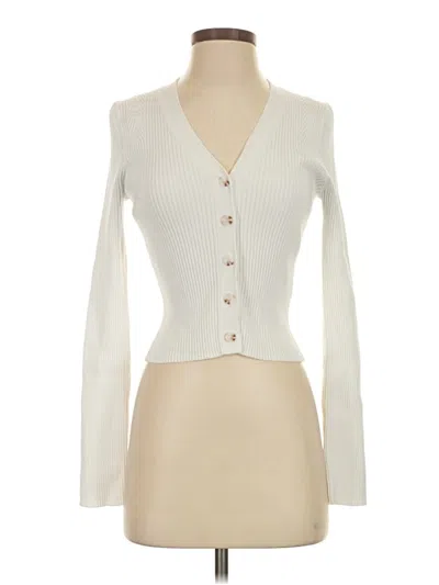 Pre-owned Michael Stars Cardigan Sweater In Ivory