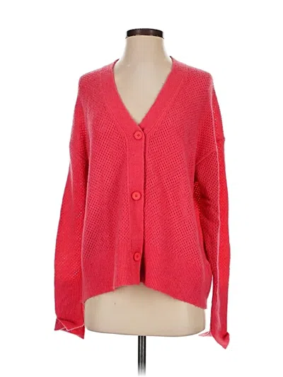 Pre-owned Michael Stars Cardigan Sweater In Red