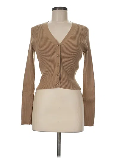 Pre-owned Michael Stars Cardigan Sweater In Tan