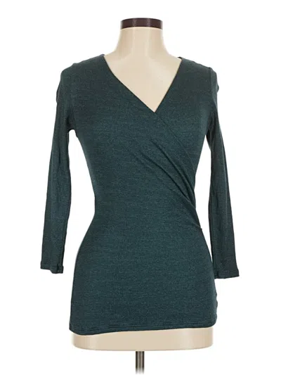 Pre-owned Michael Stars Cardigan Sweater In Teal