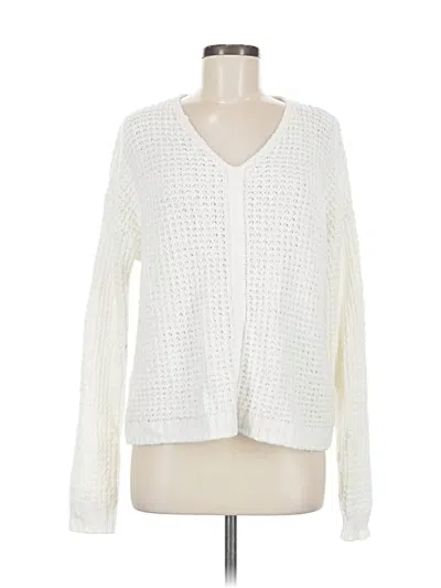 Pre-owned Michael Stars Cardigan Sweater In White