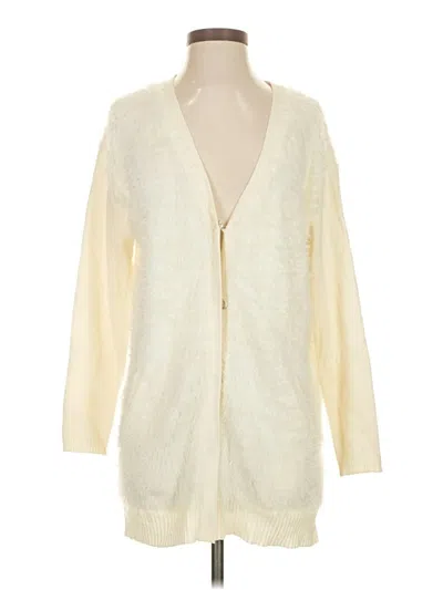 Pre-owned Michael Stars Cardigan Sweater In White