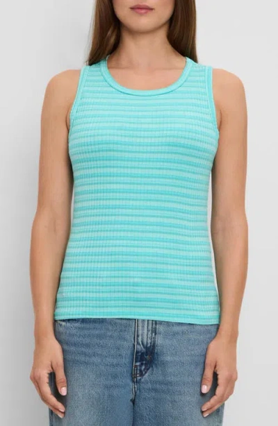 Michael Stars Carolie Ribbed Tank In Blue