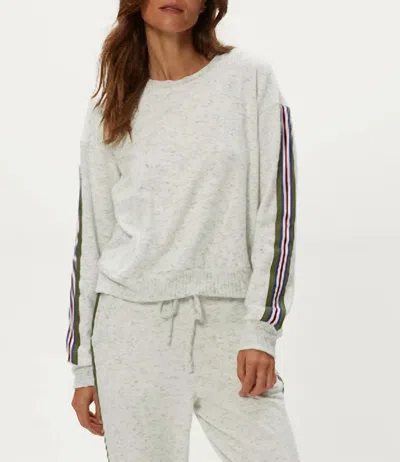 Michael Stars Carrie Crew Neck Sweatshirt In Chalk In Gray