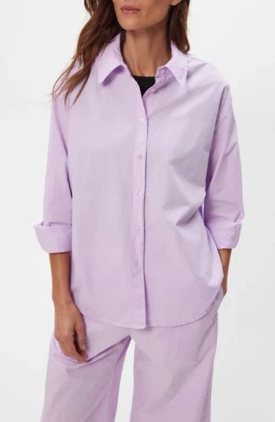 Michael Stars Carson Button Down Shirt In Purple
