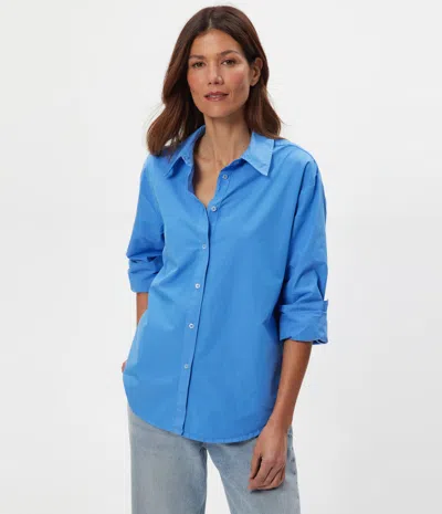 Michael Stars Carson Button Down Shirt In Blue