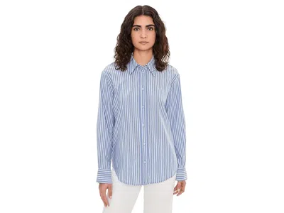 Michael Stars Carson Button Down Shirt In Blue