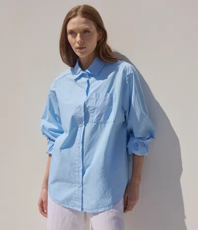 Michael Stars Carson Button Down Shirt In Blue