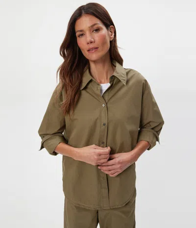 Michael Stars Carson Button Down Shirt In Green