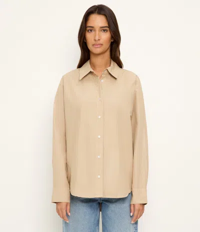 Michael Stars Carson Button Down Shirt In Neutral