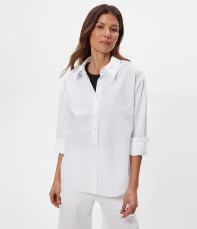 Michael Stars Carson Button Down Shirt In White