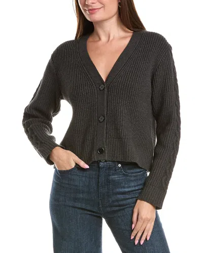 Michael Stars Carson V Neck Cardigan In Gray