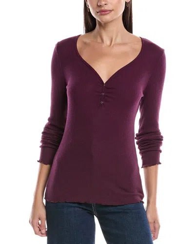 Michael Stars Casey Cashmere-blend Shirt In Purple