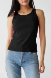 Michael Stars Cassie Binded Cotton Tank In Black