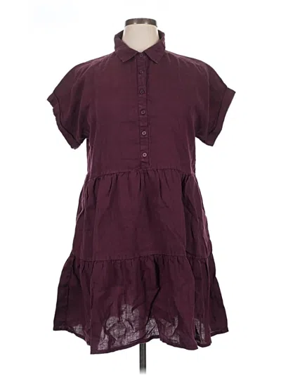 Pre-owned Michael Stars Casual Dress In Burgundy