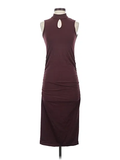 Pre-owned Michael Stars Casual Dress In Burgundy