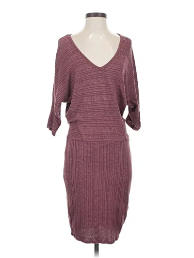 Pre-owned Michael Stars Casual Dress In Burgundy