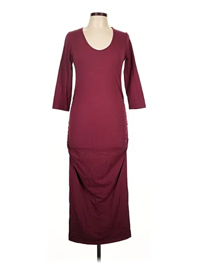 Pre-owned Michael Stars Casual Dress In Burgundy