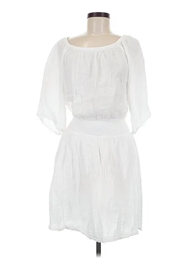 Pre-owned Michael Stars Casual Dress In White