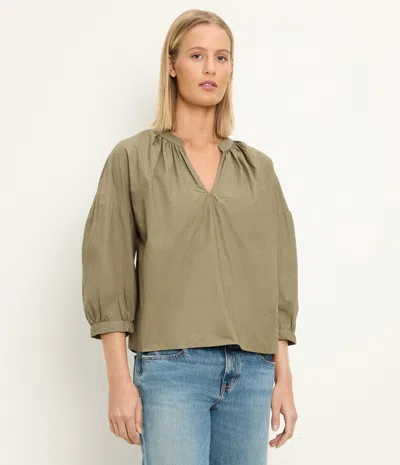 Michael Stars Cate 3/4 Sleeve Top In Black