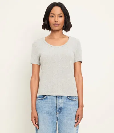 Michael Stars Cecile Crewneck Tee In Gray