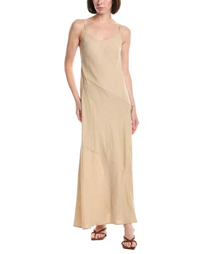 Michael Stars Cecily Patchwork Linen Midi Dress In Neutral