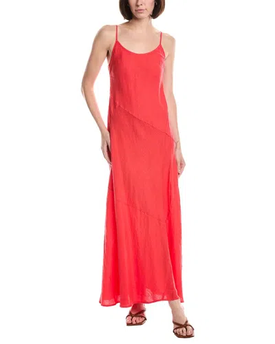 Michael Stars Cecily Patchwork Linen Midi Dress In Red