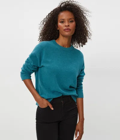 Michael Stars Celeste Crewneck Cashmere Sweater In Blue