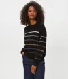 Michael Stars Celeste Striped Crewneck Cashmere Sweater In Multi