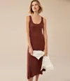 Michael Stars Celine Midi Dress In Burgundy