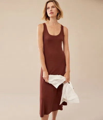 Michael Stars Celine Midi Dress In Burgundy