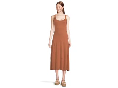 Michael Stars Celine Midi Dress In Brown
