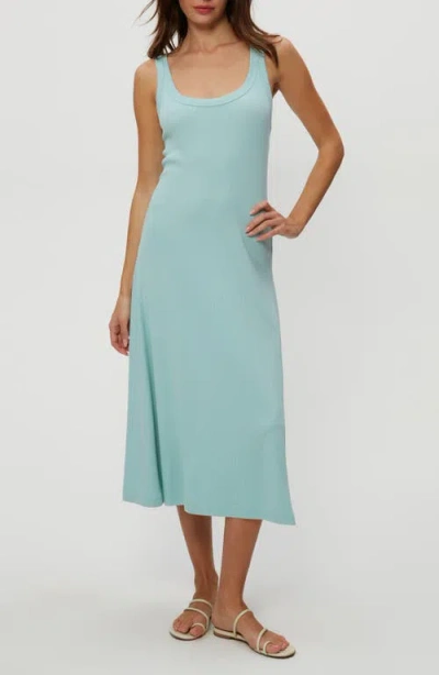 Michael Stars Celine Rib Midi Dress In Blue