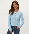 Michael Stars Cera Honeycomb Stitch Cardigan In Blue