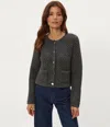 Michael Stars Cera Honeycomb Stitch Cardigan In Gray