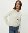 Michael Stars Cera Honeycomb Stitch Cardigan In White
