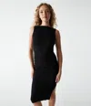 Michael Stars Petite Charlotte Midi Dress In Black