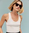 Michael Stars Cher Ribbed Scoop Neck Tank