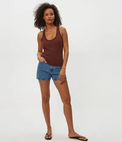 Michael Stars Cher Ribbed Scoop Neck Tank
