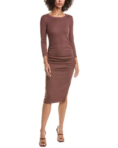 Michael Stars Christina Midi Dress In Brown