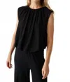 Michael Stars Cindy Bubble Bottom Top In Black In Black